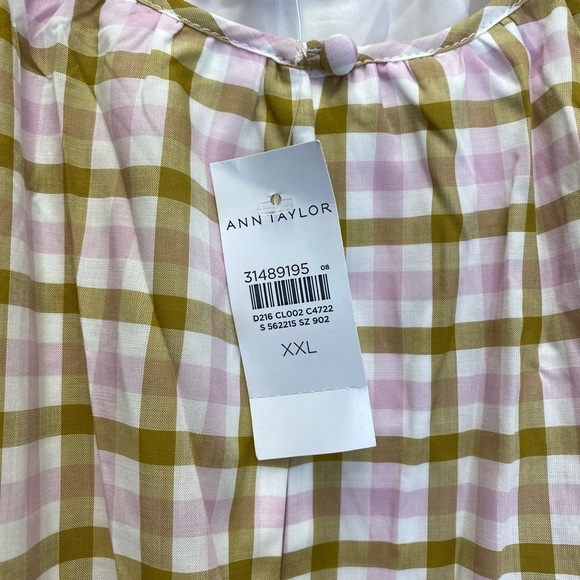 Ann Taylor Plaid Multi-Color Halter Flare Dress NWT - Picture 13 of 14